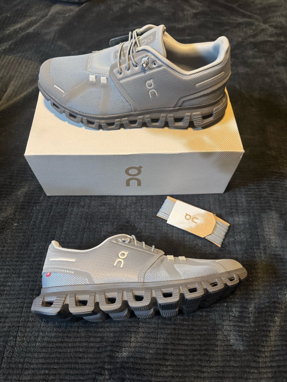 On Running Men's Cloud Sneakers in Light Grey